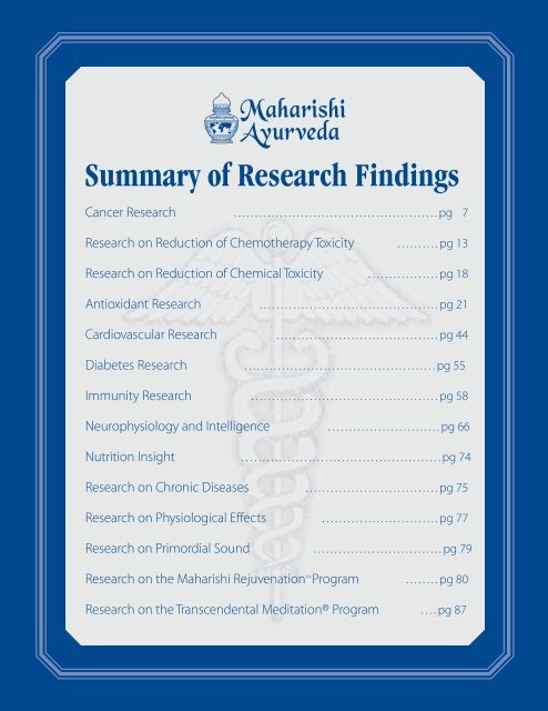 Summary of Research Findings