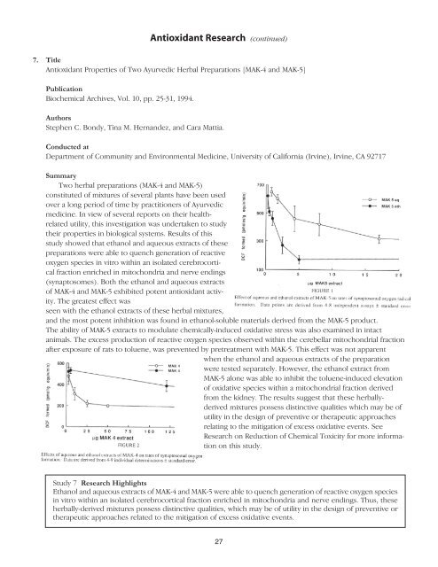 Summary of Research Findings