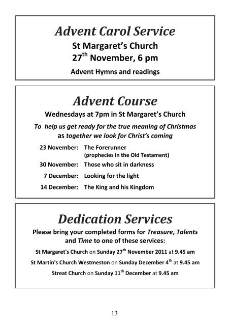 The Beacon December 2011 - Beacon Parish of Ditchling, Streat ...