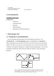 Cyclovoltammetrie - Institut fÃ¼r Physikalische Chemie - TU Clausthal