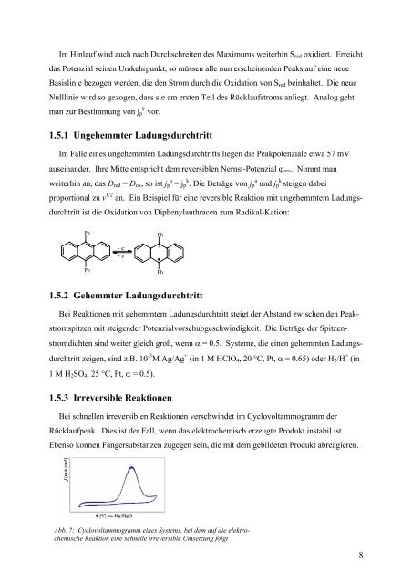 Cyclovoltammetrie - Institut fÃ¼r Physikalische Chemie - TU Clausthal