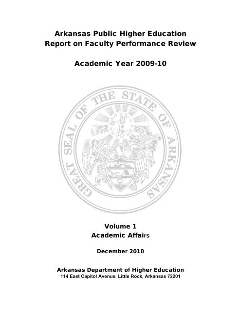 Report on Annual Review of Faculty Performance, Academic Year ...