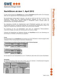 Preise NachtStrom - Stadtwerke Ettlingen GmbH