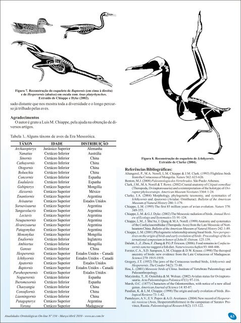 As aves do Período Cretáceo da Era Mesozóica - Atualidades ...