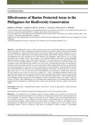 Effectiveness of Marine Protected Areas in the Philippines for ...