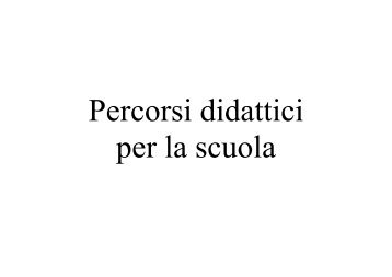 Percorsi didattici per la scuola - Comune di Riccione