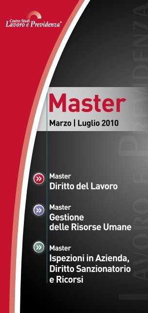 Master - Centro Studi Lavoro e Previdenza