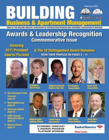 Awards & Leadership Recognition - HBA of Southeastern Michigan