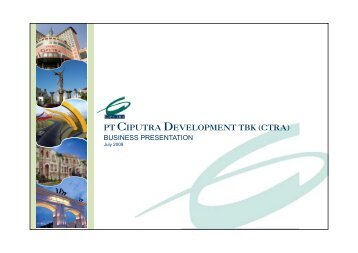 pt ciputra development tbk (ctra)