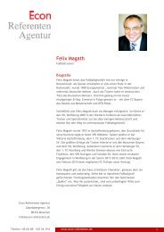 Felix Magath - Econ Referenten-Agentur