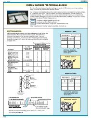 CUSTOM MARKERS FOR TERMINAL BLOCKS - Entrelec