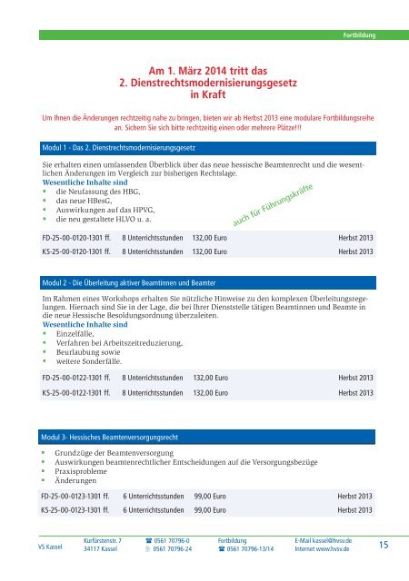 Info 2/2013 - Hessischer Verwaltungsschulverband