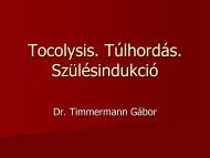 Tokolysis, tÃºlhordÃ¡s, programozott szÃ¼lÃ©s - Dr. Timmermann GÃ¡bor