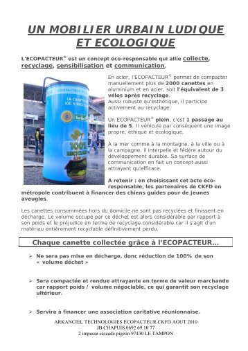 présentation de l'écopacteur