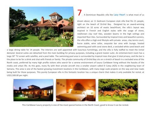 The top 10 list of luxury villas in - Dominican Republic Real Estate