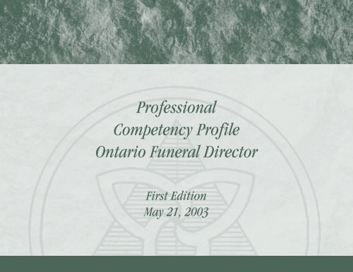 Board Of Funeral Services Ontario