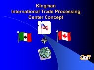 Kingman International Trade Processing Center ... - City of Kingman