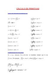 TABLA DE INTEGRALES INMEDIATAS: Para ... - maristascoruna