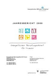 jahresbericht 2 0 0 8 - Evangelisches Hilfswerk München
