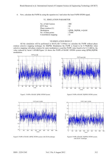 Effect of Different Modulation on PAPR and Its Reduction - IJCSET