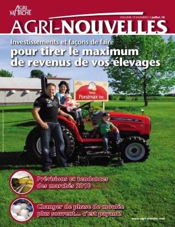 pour tirer le maximum de revenus de vos Ã©levages - Agri-MarchÃ©