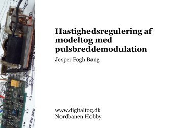 Hastighedsregulering af modeltog med pulsbreddemodulation