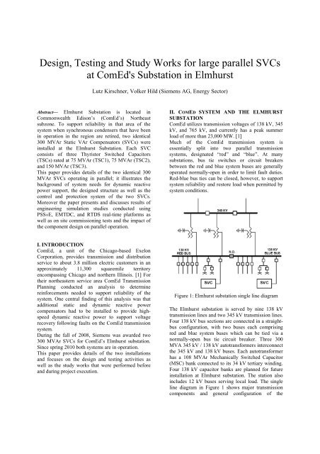 Six common bus configurations in substations up to 345 kV