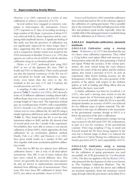 3.04 Gravimetric Methods – Superconducting Gravity Meters