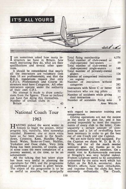 Sailplane & Gliding 1963 - Lakes Gliding Club