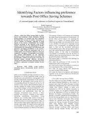 Identifying Factors influencing preference towards Post Office ...