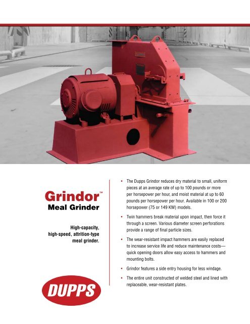 Grindor Flyer - The Dupps Company