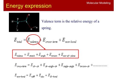 Introduction to Molecular Mechanics - Mahidol University