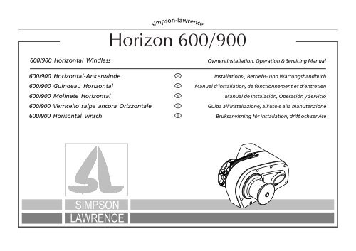 Horizon 600/900 Owners' Manual - Pyacht.com