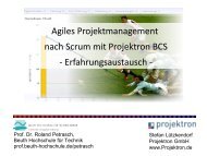 Agile Softwareentwicklung nach Scrum mit BCS