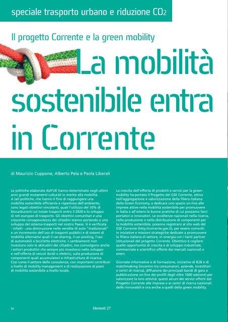 SPECIALE Trasporto e riduzione CO2 - Corrente - Gse