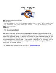 Bulldog Volleyball Camp