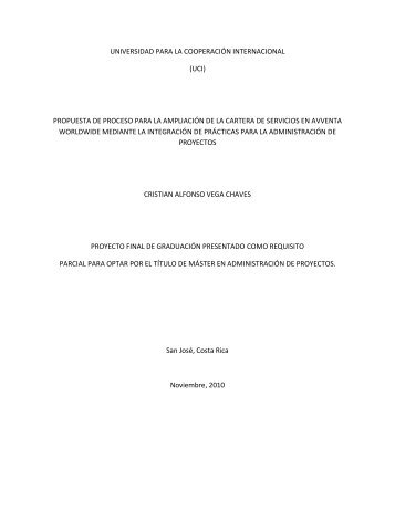 propuesta de proceso para la ampliaciÃ³n de la cartera de servicios ...