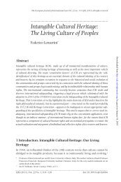 Intangible Cultural Heritage - European Journal of International Law