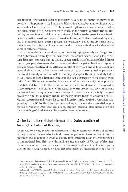 Intangible Cultural Heritage - European Journal of International Law