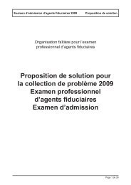 Propositions de solutions EA 2009 - treuhandbranche.ch