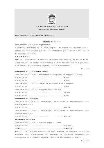 Atos Oficiais publicados em 30/06/2010 - Prefeitura de VitÃ³ria ...