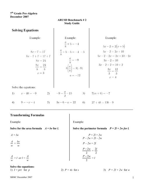 Transforming Formulas