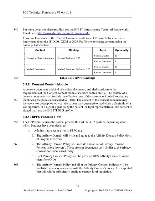 IHE Patient Care Coordination Technical Framework Vol I