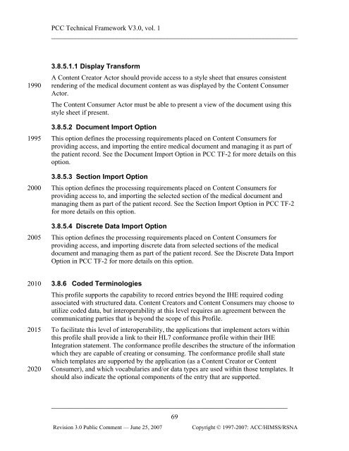 IHE Patient Care Coordination Technical Framework Vol I