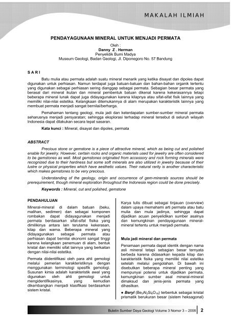 pendayagunaan mineral untuk menjadi permata - Pusat Sumber ...