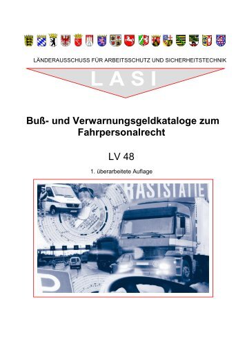 Buß- und Verwarnungsgeldkatalog zum Fahrpersonalrecht - BAG