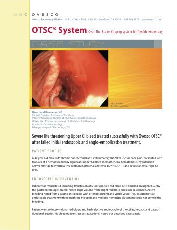 C A S E STUDY - Ovesco Endoscopy AG