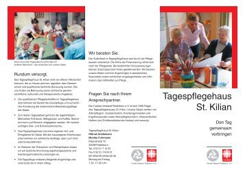 Flyer Tagespflegehaus St. Kilian Paderborn - Caritas-pb.de