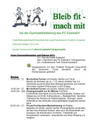 gehtÂ´s zum aktuellen Gymnastikangebot - FC Ezelsdorf