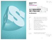 LE DOSSIER DE PRESSE /. - Designer's Days